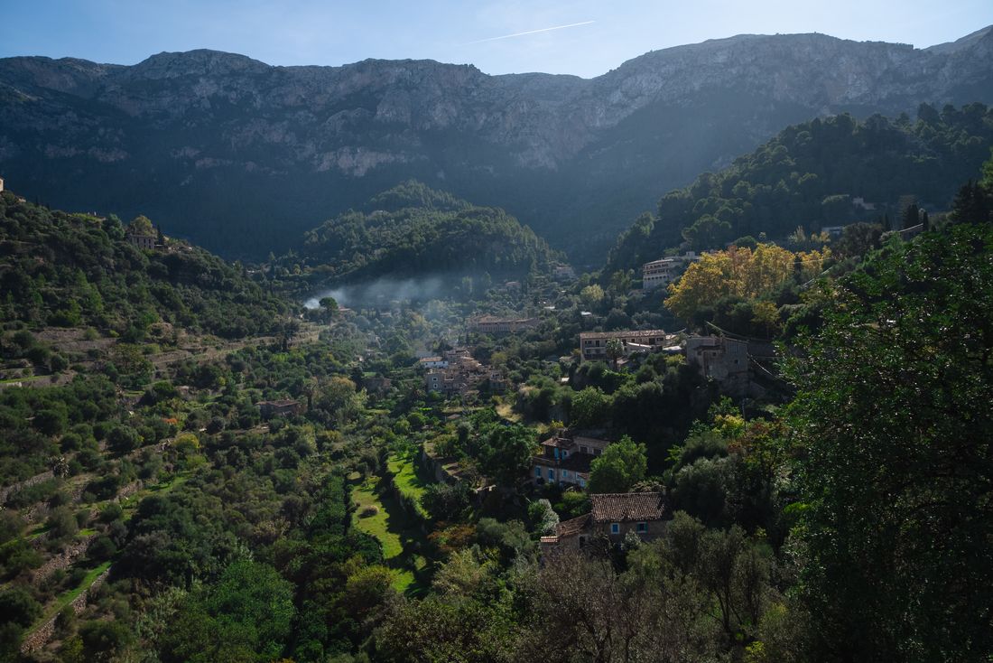 Údolí Sólleru z Coll de Sóller.