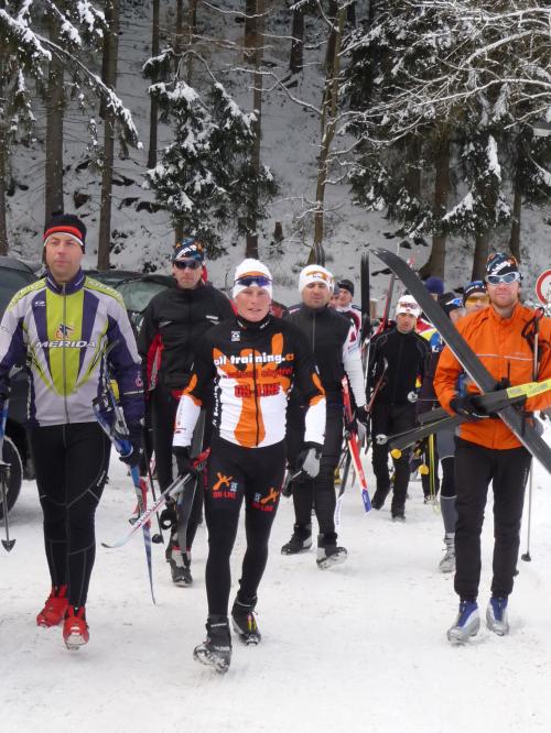 Zimní kemp Harrachov - Sobota (17. 1.), vytrvalostní trénink po hřebenech Krkonoš